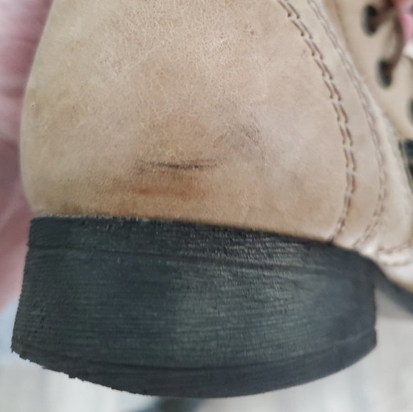 Steve Madden Military-Inspired Lace up w/ Zipper Leather Boots. Size 6.5. Tan - Picture 10 of 15